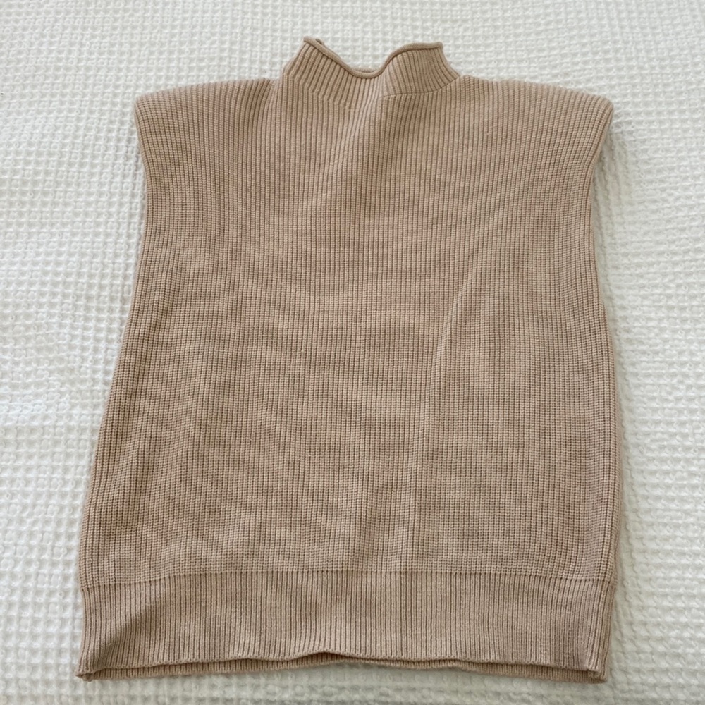 Tan Mock Neck Sweater